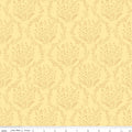 Sketchbook Vines Sunny by Riley Blake - tonal golden yellow botanical damask blender cotton fabric