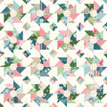 Correspondence Cheater Print Multi by Riley Blake - pinwheel star quilt pattern full repeat view