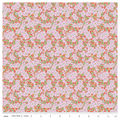 Liberty Gifts from the Garden Flowering Blossom A - pink blossoms on red cotton fabric yardage view