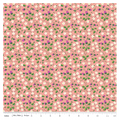 Liberty Gifts from the Garden Strawberry Picking A - pink strawberry and blossom cotton fabric yardage view